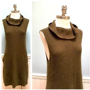Eileen Fisher Yak Merino Tunic sweater tunic Cowl Neck Sweater Vest